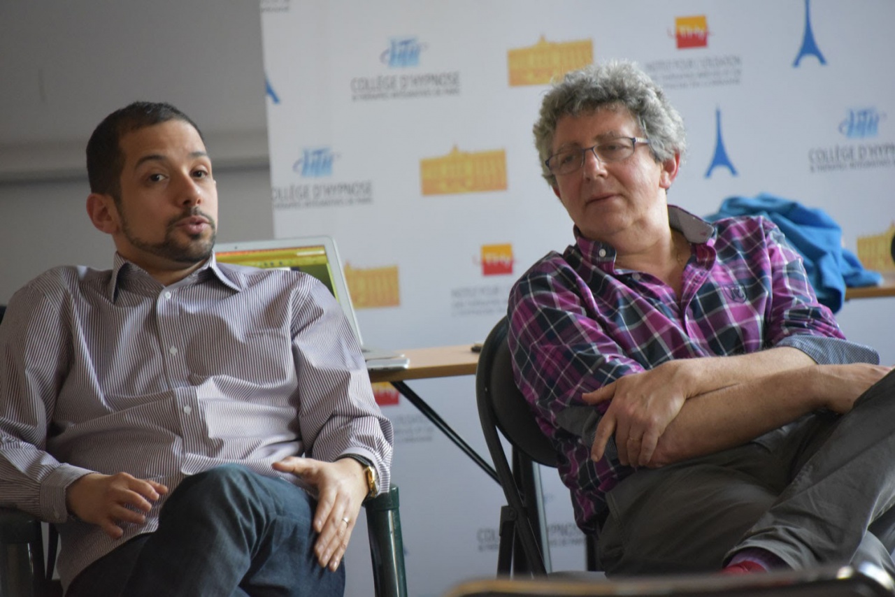 Dr Philippe Aïm et Laurent Gross en formation Hypnose au CHTIP Dr Philippe Aïm et Laurent Gross en formation Hypnose au CHTIP